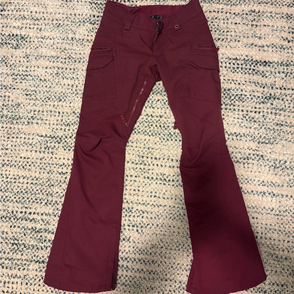 Burton Maroon Ski Pants, womens XS